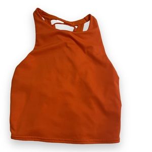 alo orange movement bra